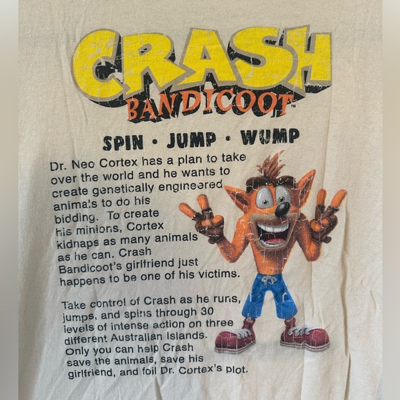 Activision Crash Bandicoot Men’s T Shirt - L - Picture 5 of 7